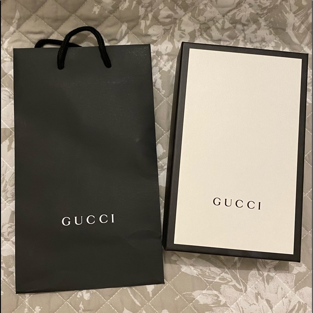 Authentic Gucci Box and Shopping bag
